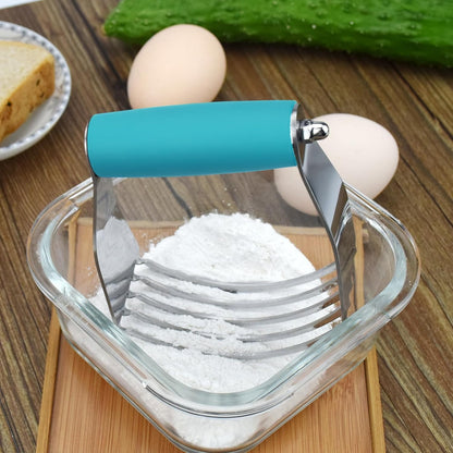 Dough Blender Heavy Duty Pastry Cutter Stainless Steel Butter Cutter Professional Baking Tool For Mixing Flour Butter (Black)