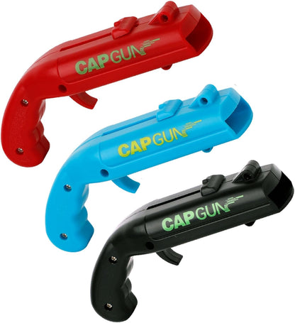 Beer Bottle Opener Gag Gifts Cap Gun Bottle Opener Fun Practical Tool For Beer Enthusiasts Suitable For Camping Festivals College Gatherings Pool Parties (1, Red-Blue-Black-Grey)