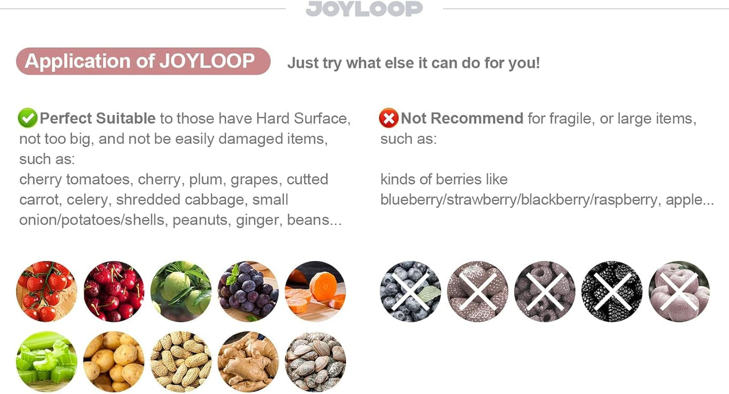 JOYMOOP Fruit Cleaner Spinner JOYLOOP, Large Fruit Washer Spinner, Fruit Cleaner Spinner with Fruit Washer Bowl, Vegetable Fruit Spinner Washer,Fruit and Vegetable Scrubber