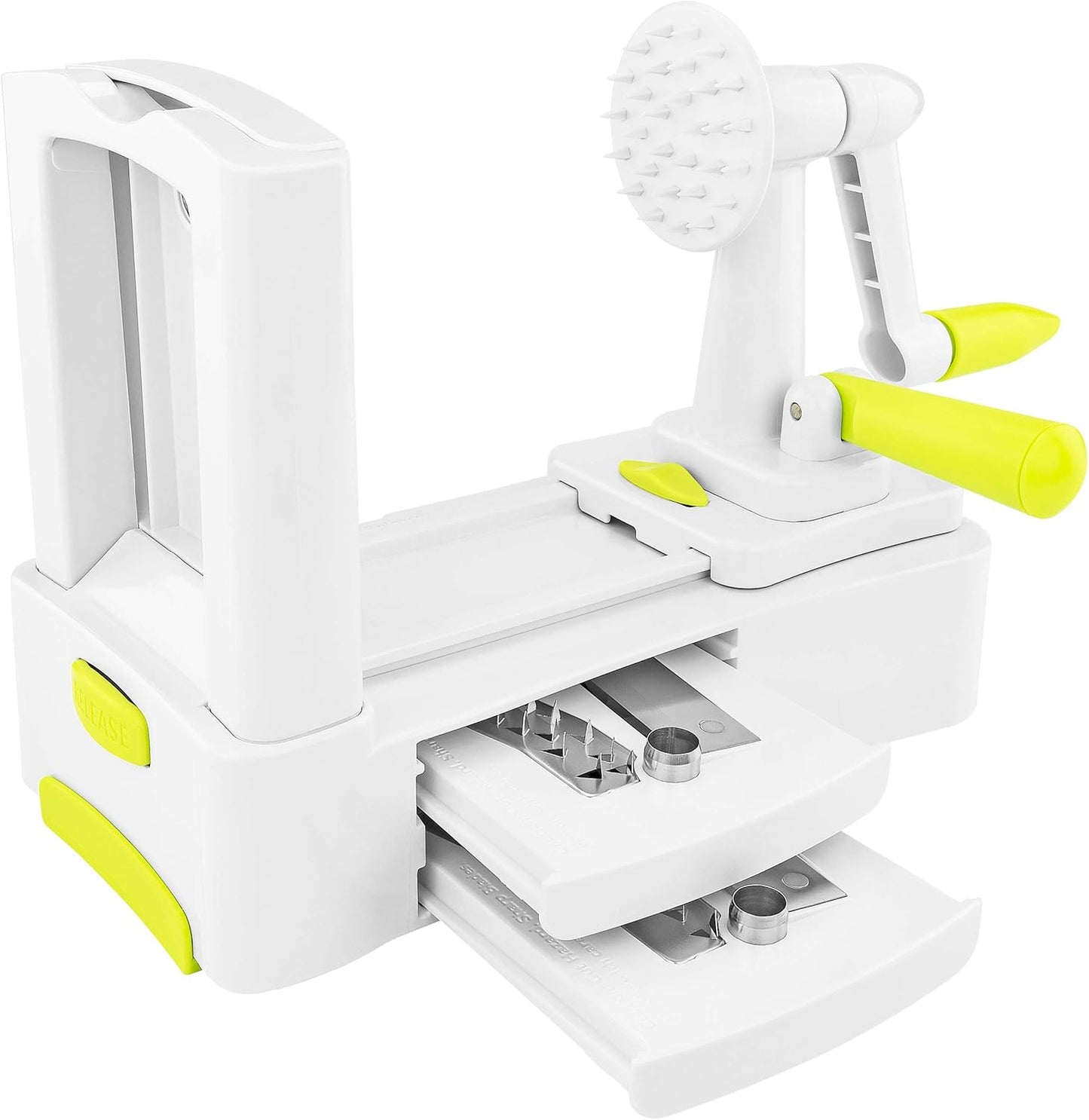 "Southern Homewares 3-Blade Spiral Vegetable Slicer - Zucchini, Spaghetti Noodle Maker for Fruits & Veggies, Tabletop Design"
