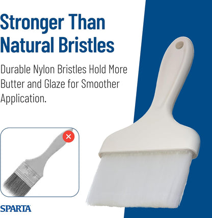 Carlisle FoodService Products 4039302 Sparta Galaxy Nylon Pastry Brush, 4", White