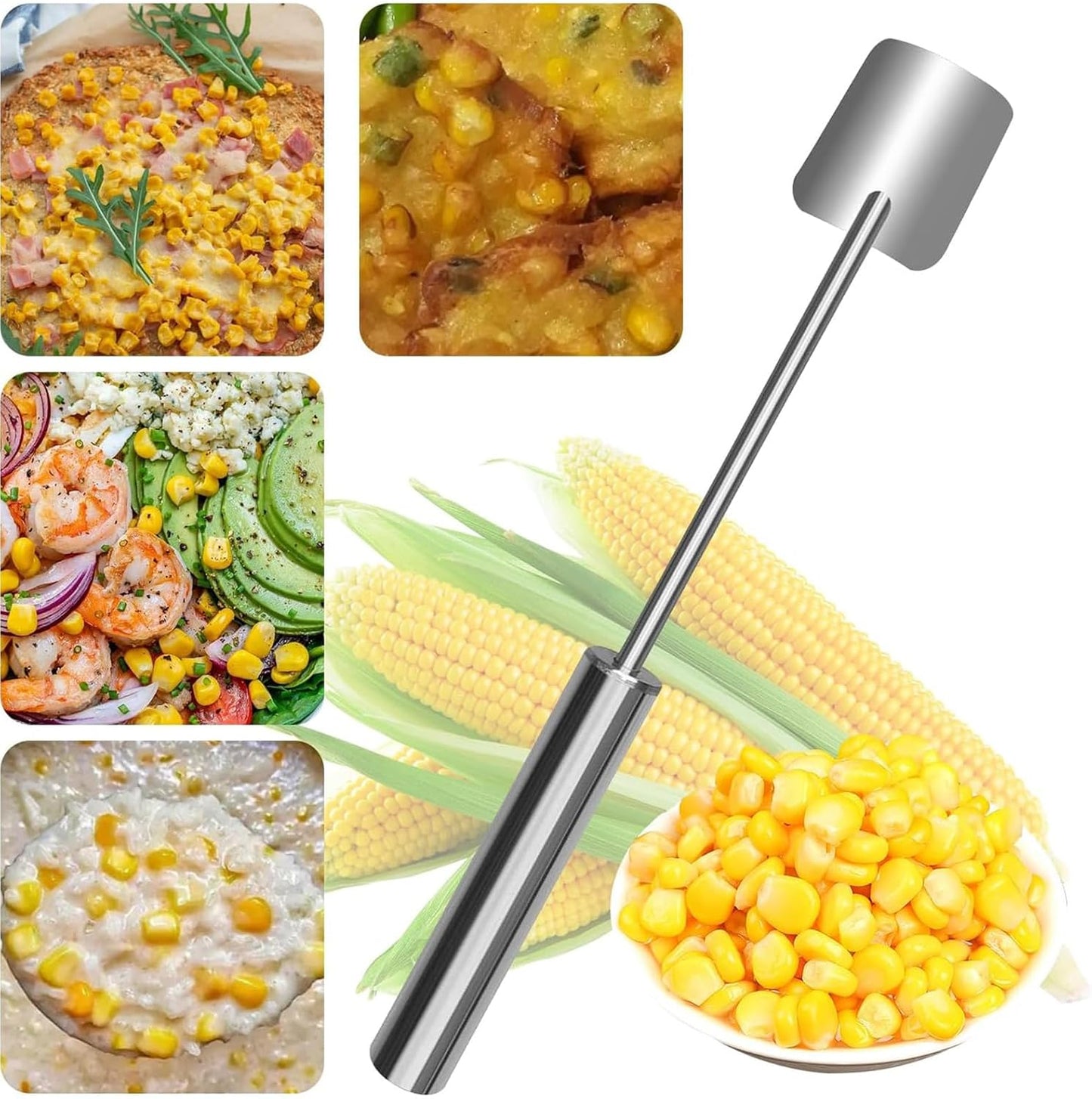ZKSM Corn Cob Remover，Corn Peeler,Corn on the Cob Stripper, Suitable For Home Kitchens, Restaurants, Outdoor Dining (2PCS）