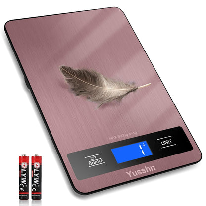 Food Scale, 11lb Kitchen Scale with 0.05oz/1g Precision, 6 Units Tare Function & LCD Display, Stainless Steel Digital Scale for Baking, Cooking, Meal Prep - Kitchen Gadgets & Gifts, Home Essentials