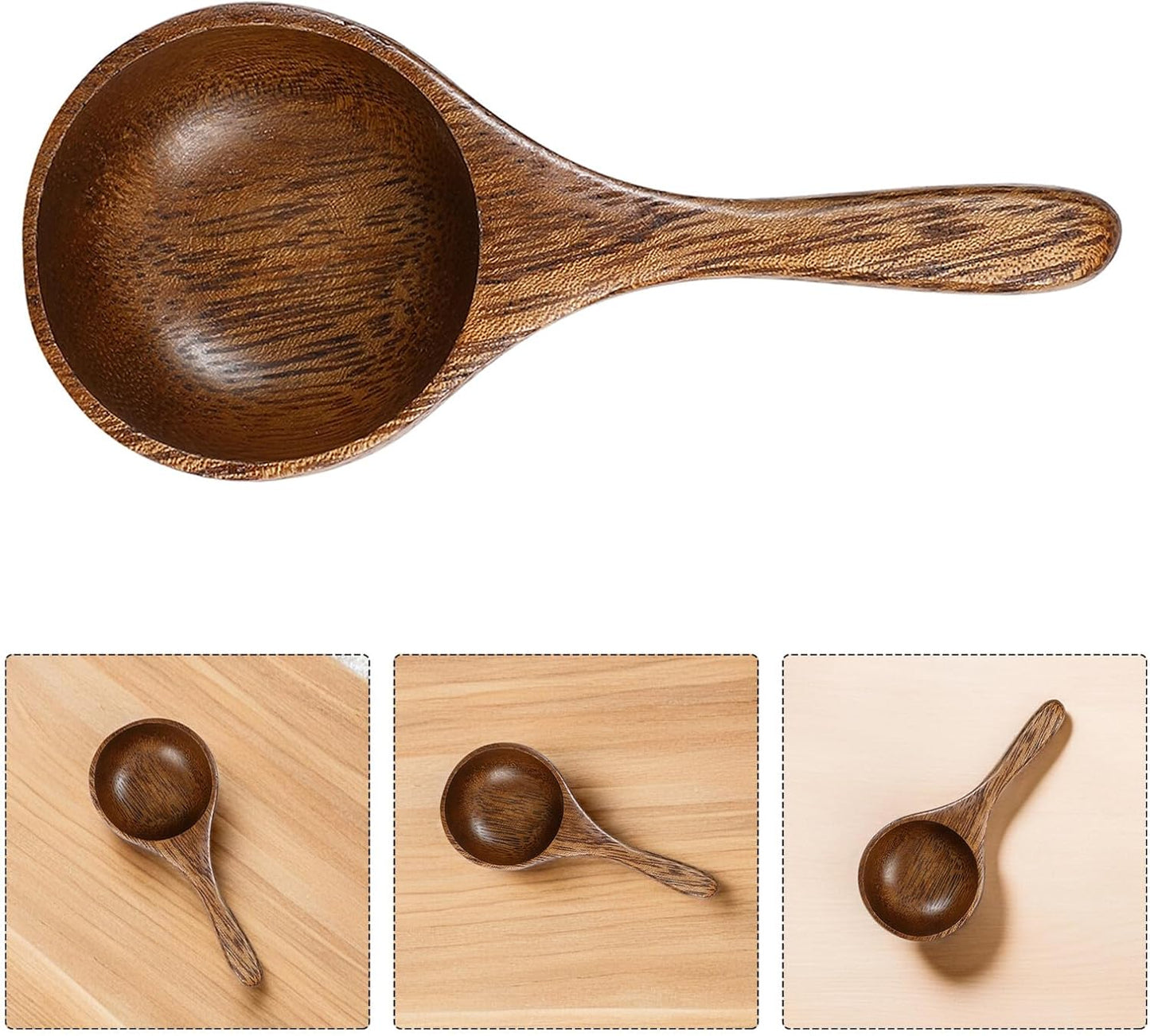 Measuring Spoon and Bean Scoop 4.13X1.96X1.18In Kitchen Serving Ladle for Coffee Beans Milk Powder Tea Spices and Baking Ingredients