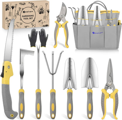 Yesker Pruning Shears Garden Shears 7.8" Professional Garden Scissors Sharp 65 Manganese Steel Blade Heavy Duty Clippers Hand Pruners for Cutting Fresh Flowers Branch Plant Trimming Gardening Tools