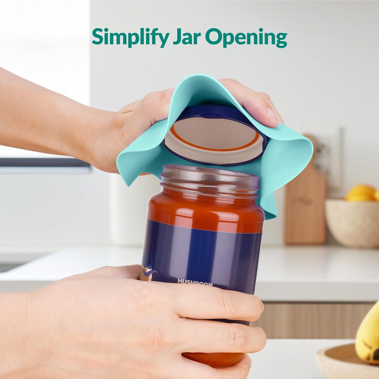 NIHOME Silicone Jar Opener – 6 Inch Large Anti-Slip Grip Pads, Premium 100% Food-Grade Silicone, Stylish Designer Colors, Multi-Purpose Heat-Resistant Mat & Coaster, Set of 4