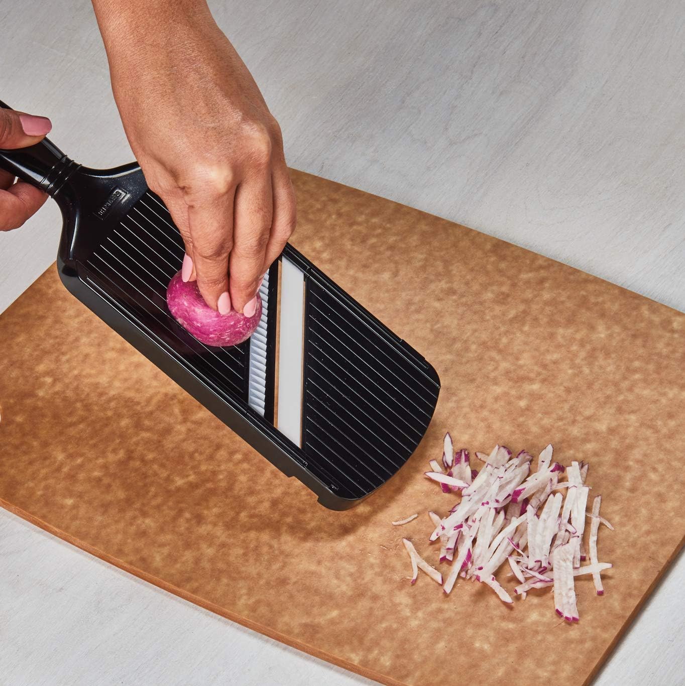 Kyocera Advanced Ceramic Adjustable Mandoline Vegetable Slicer with Handguard-Black