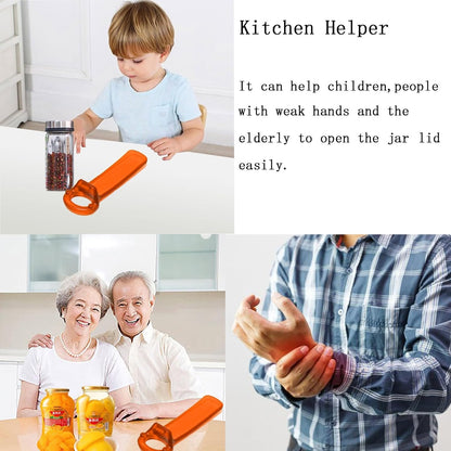 Jar Opener Jar Key,Easy Grip Jar Lid Opener Plastic Jar Opener for Weak Hands,Elderly, Children