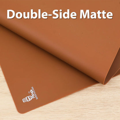 Thick Silicone Counter Mat Large 23.4"by15.6", Heat Resistant Mat for Kitchen Table/Countertop Protector/Non Stick Pastry Baking Placemats, Silicone Pad for Crafts Kids, Super Kitchen Clear