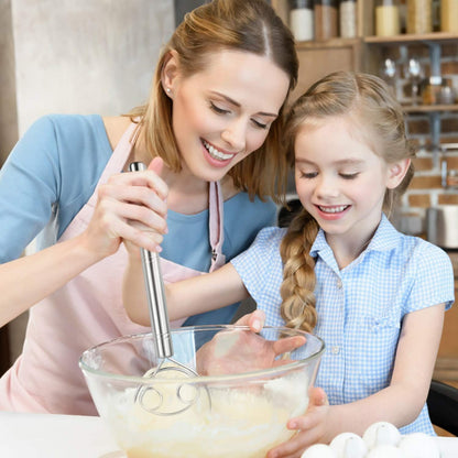 Large Danish Dough Whisk Bread Mixer, Premium Stainless Steel Dutch Whisk for Bread, Pastry or Pizza Dough - Perfect Baking Tool Alternative to a Blender, Mixer or Hook
