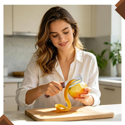 2 Packs Premium Vegetable Peeler with Wooden Handle and Bottle Opener, Multi-Functional Kitchen Gadgets Tool for Fruit Pumpkin Potato Carrot Veggie