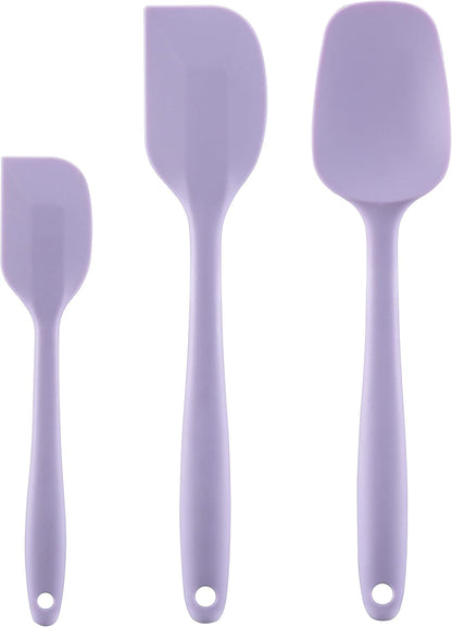 Silicone Spatula Set - Rubber Spatula - 600°F Heat Resistant Baking Spoon & Spatulas(Dark Grey)