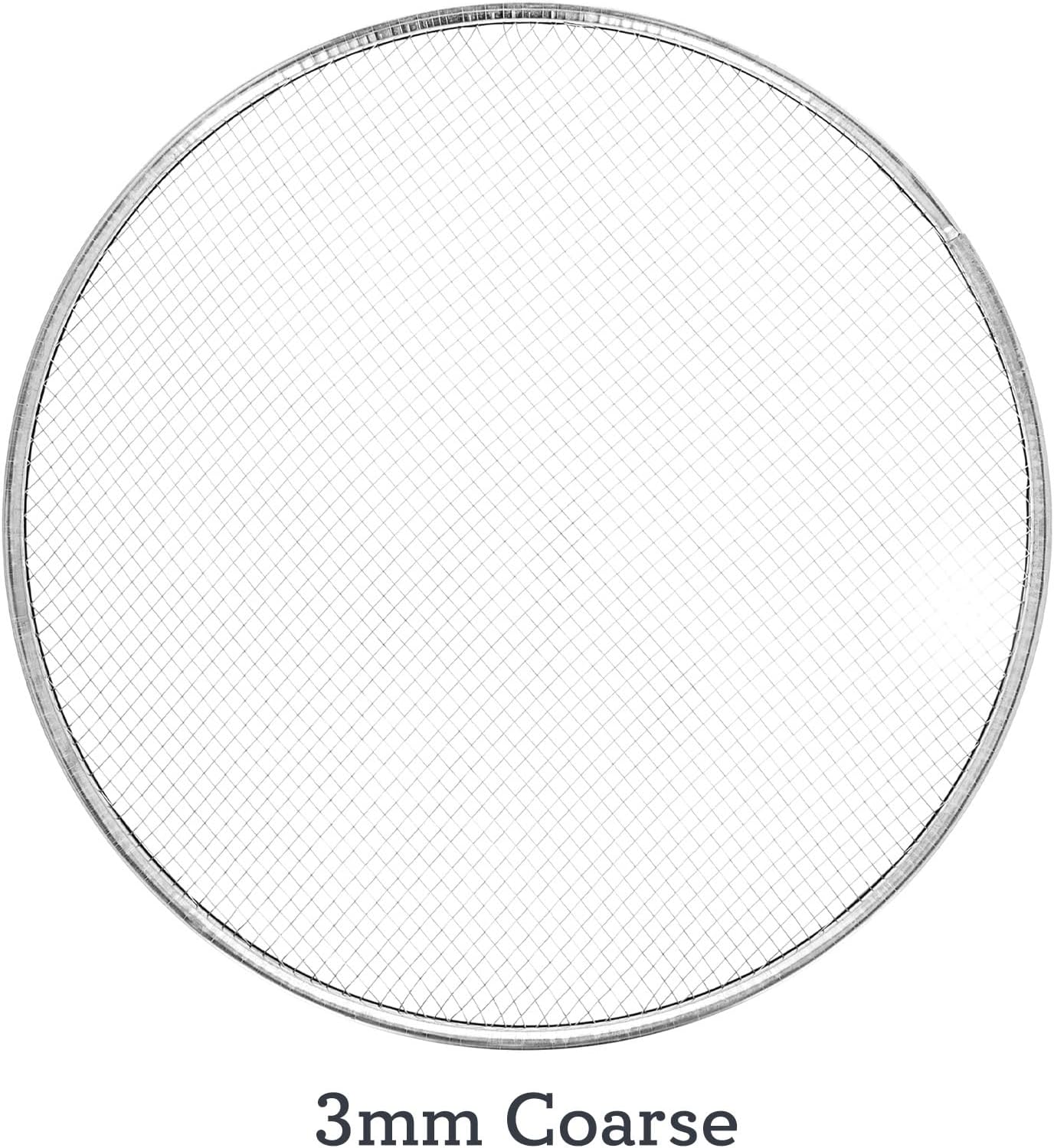 Interchangeable Fine Mesh Sieve Set Gardening Tools Gold Panning Equipment Soil Sifter, 5pc