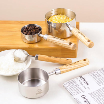 Stainless Steel Pet Food Scoop – Measuring Cup for Dogs & Cats, 304 Stainless Steel, with Precision Scale Markings (1/2Cup(125ml))