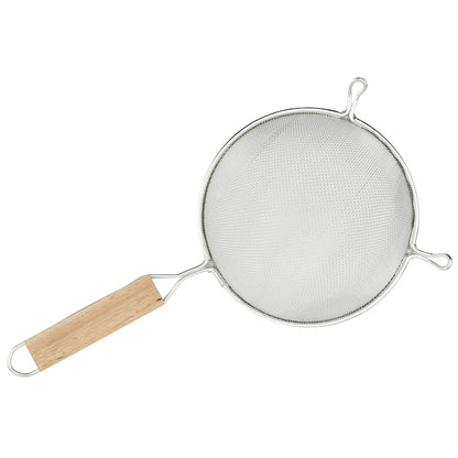 Winco 6-1/4" Single Mesh Strainer, Medium, Tin