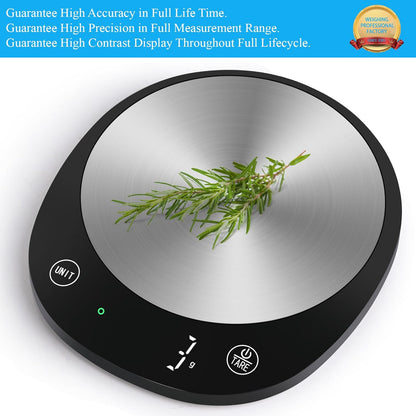 Homebuds 22lb/10kg Food Scale, Precision 0.1oz/1g by Our Professional Scale Factory Since 2001, Kitchen Scales Digital Weight Grams and Ounces for Cooking and Baking, LED, 3*AAA Batteries, Blue
