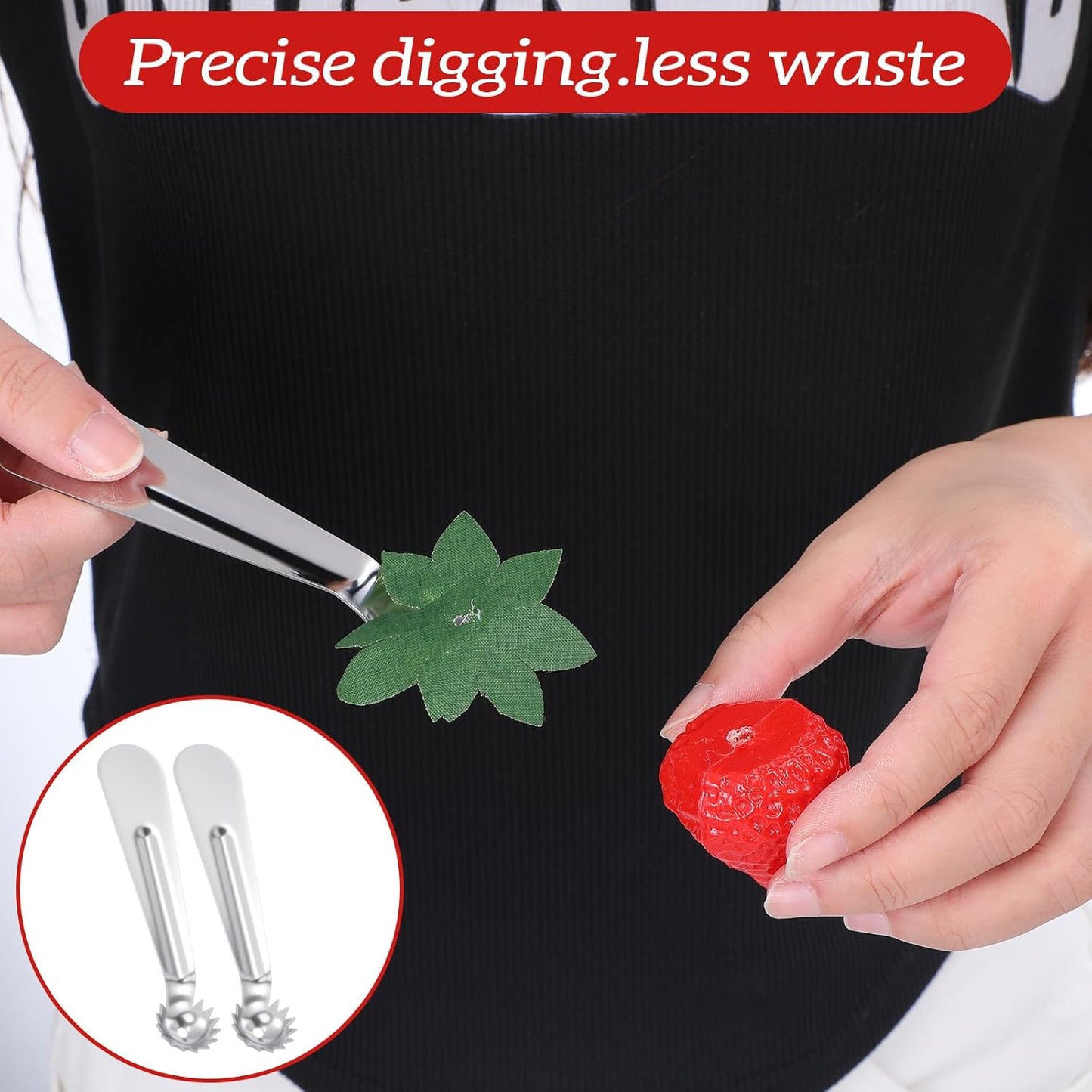 SHENLIU 4Pcs Strawberry Hullers, Stainless Steel Tomato Corer Tool, Tomato Stem Corer Pineapple Pitter Tool, Strawberries Huller Stem Remover for Strawberry,Tomatos,Vegetable and Fruit Corers