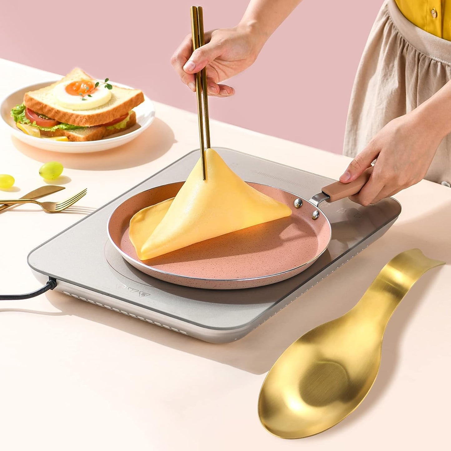 VanlonPro Stainless Steel Spoon Rest, Spatula Ladle Holder, Stainless Steel Utensil Spoon Rest Holder, Brushed Finish, Dishwasher Safe 9.8 x 3.7 Inch (Silver 1PC)