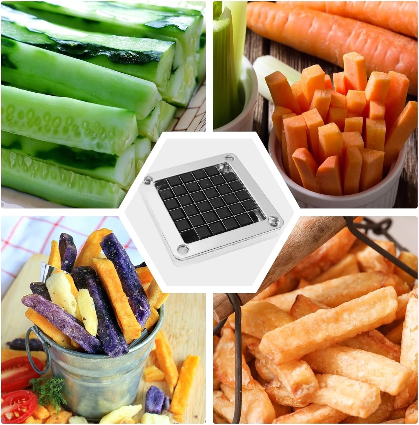 Replacement Chopper Blade Commercial Vegetable Chopper Dicer Stainless Steel Blade for Fruit Cutting Machine Tomato French Fries Cutter (3/8″ Blade)