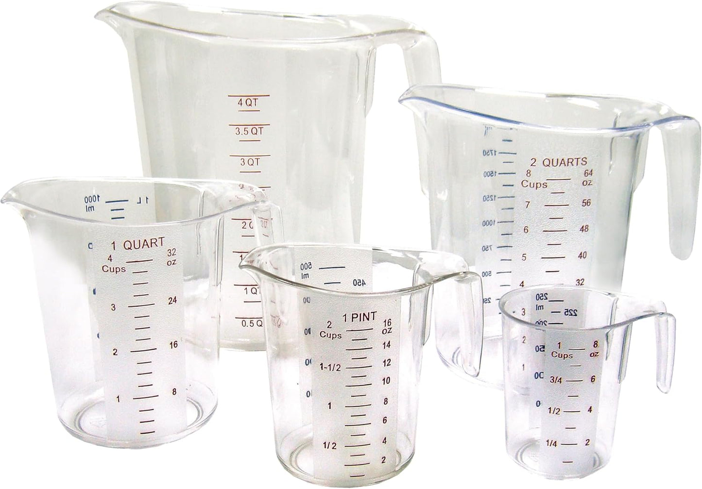 Winco FBA_ Measuring Cup, Polycarbonate, 1-Quart, Clear