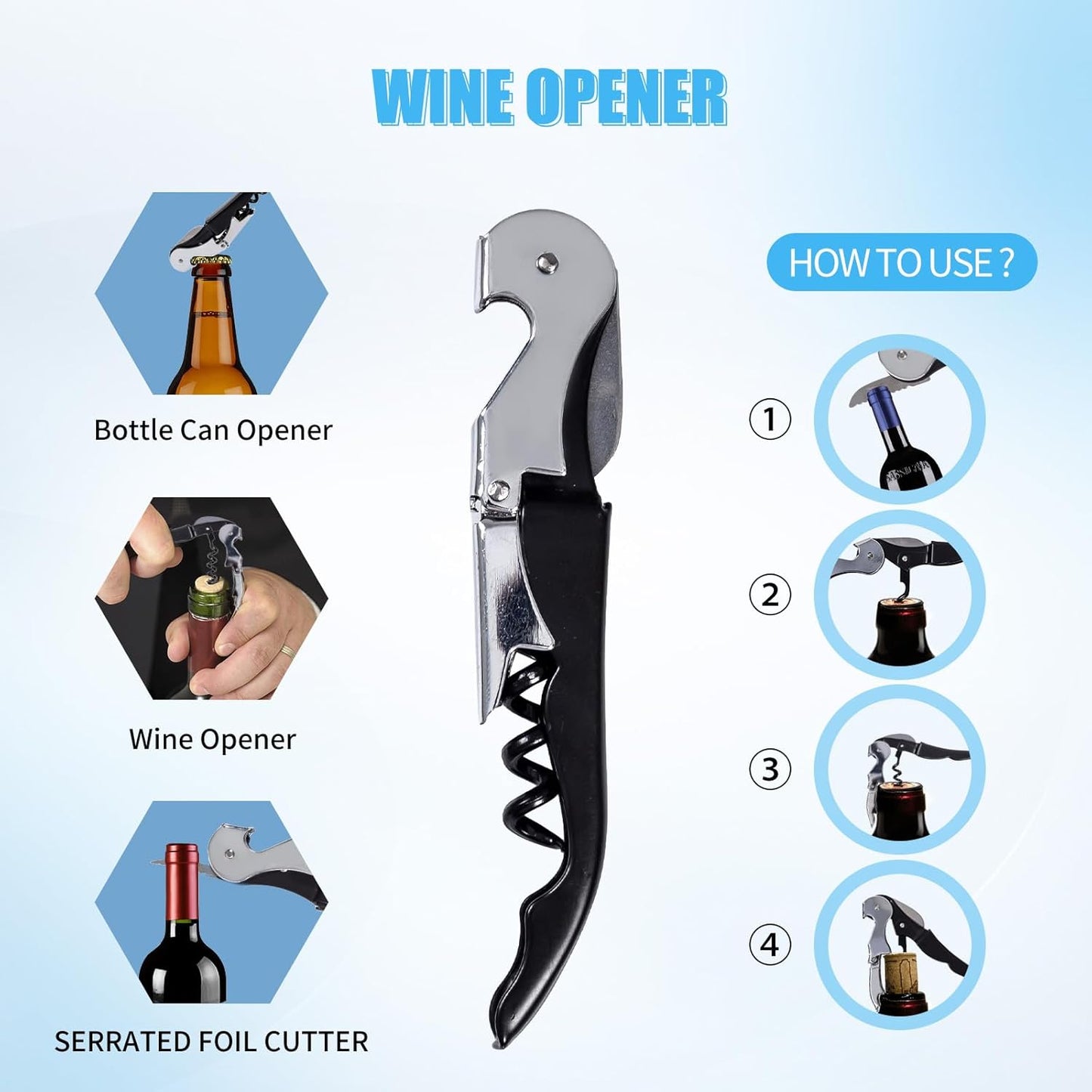 Jar Opener Bottle Opener for Weak hands 5 Pack, Multi Kitchen Tools Set for Weak Hands, Children, Seniors with Arthritis, Lid Opener for Children, with Silicone Handle (Red)