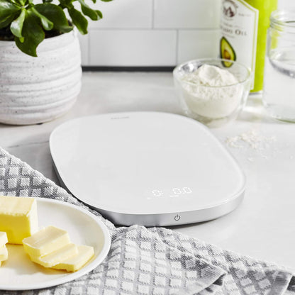 ZWILLING Enfinigy Digital Kitchen Food Scale, Max Weight 22lbs, Grams & Ounces, .1-gram Accuracy, Black