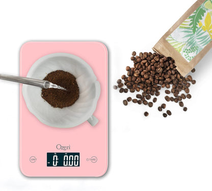 Ozeri Touch Professional Digital Kitchen Scale (12 lbs Edition), Tempered Glass in Elegant Black