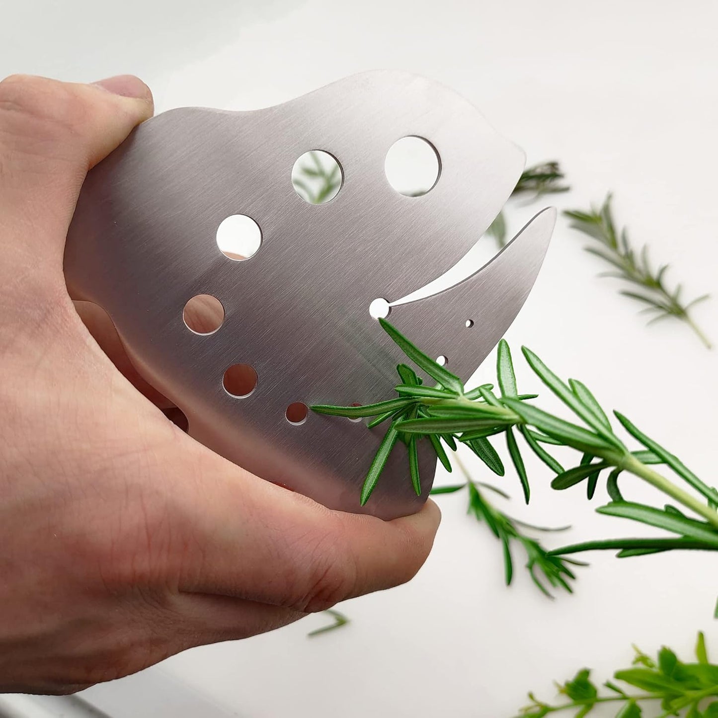Stainless Steel 11-Hole Leaf Stripper Tool for Kale, Collards, Greens, and Herbs, 1 PC