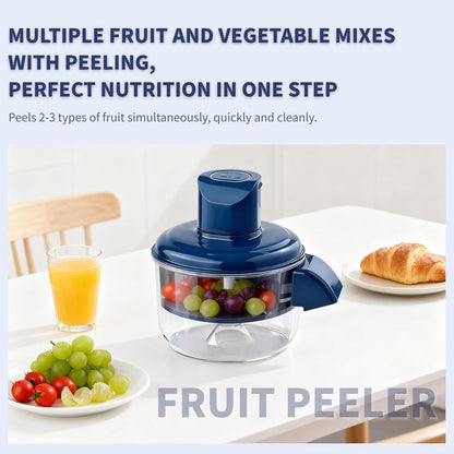 Automatic Electric Peeler Machine for Garlic, Grapes, Tomatoes - 3-in-1 Rechargeable Peeler with Safety Lock Blade, Effortlessly Peel Fruits in 10 Seconds (Easy Clean & Portable)