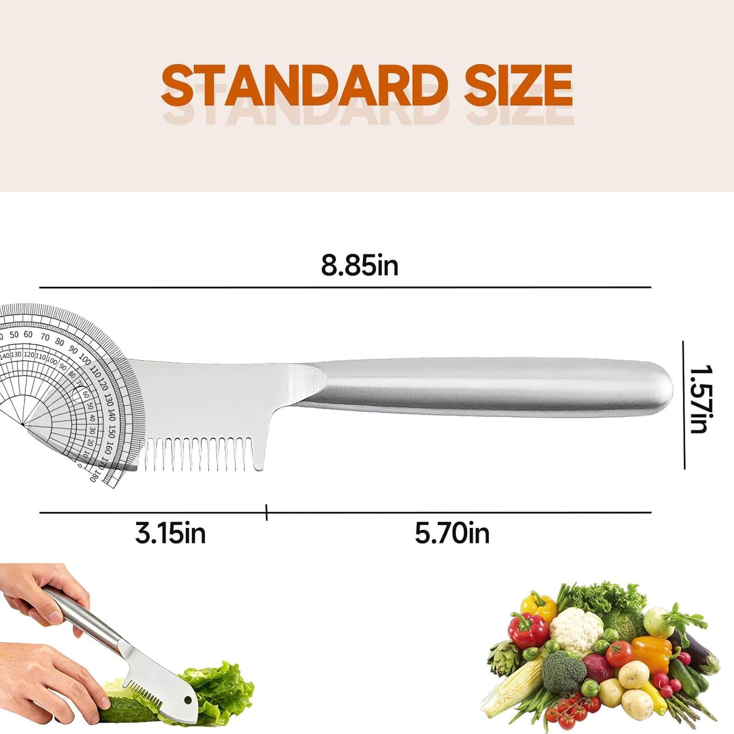 Stainless Steel Multi-purpose Julienne Peeler, Uniform Strips, Shreds & Peels, Effortless Potato Peeler Hand, Cabbage Shredder, Carrot Cutter & Cucumber Slicer, Vegetable peeler stainless steel