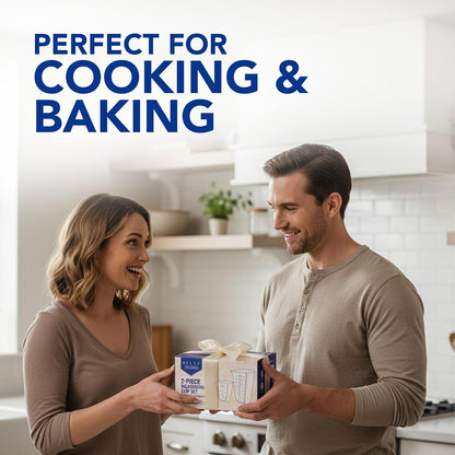 Measuring Cup Set - 2-Piece (1-Cup & 3-Cup Capacity) with Flexible Silicone Front & Rigid Back for Precise, Non-slip Pouring, Easy-Read Measurements (Cups, Oz, ML), Dishwasher Safe