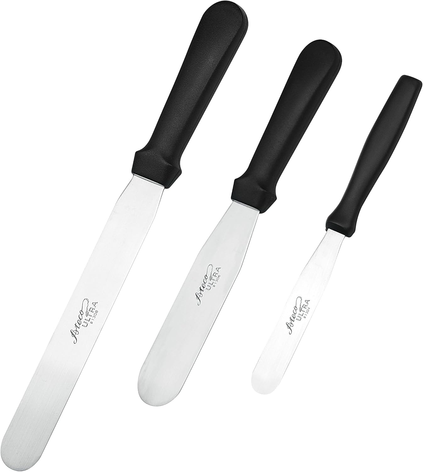 Ateco Ultra Straight Spatula with 6 by 1.5-Inch Stainless Steel Blade, Plastic Handle, Dishwasher Safe, Silver