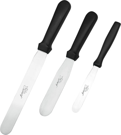 Ateco Ultra Straight Spatula with 6 by 1.5-Inch Stainless Steel Blade, Plastic Handle, Dishwasher Safe, Silver