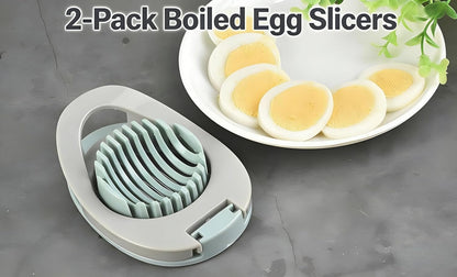 2pcs Egg Slicer for Boiled Eggs, Kiwifruit Strawberry Cutter with Stainless Steel Wire