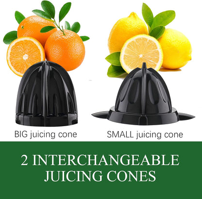 Homeleader Upgraded Orange Juicer, Stainless Steel Citrus Press for Effortless Orange & Lemon Juice, Portable & Easy Clean, Essential for Healthy Juicing, Black,1.2L