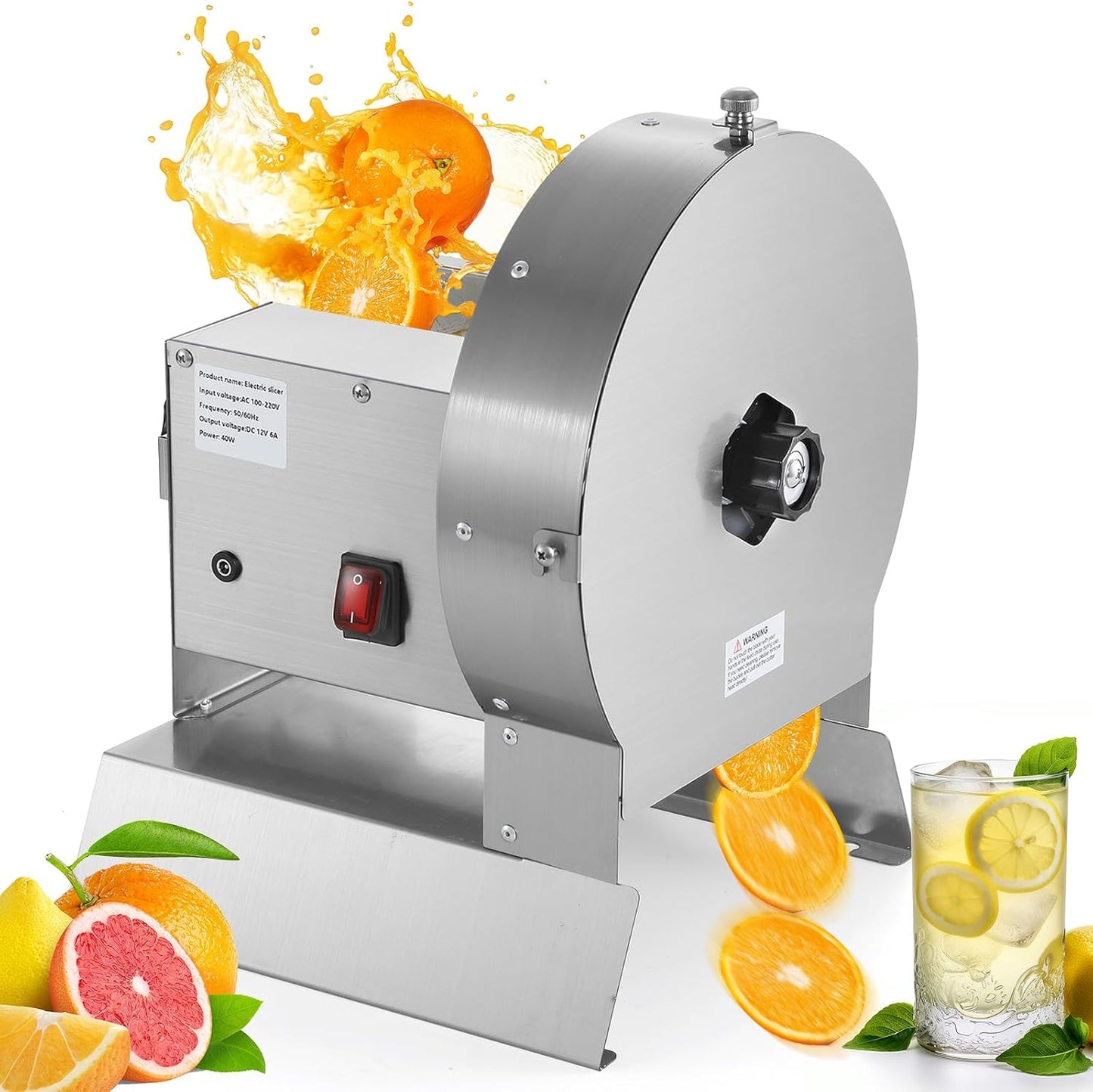 WICHEMI Electric Vegetable Slicer Commercial Fruit Slicing Machine Potato Slicer Electric Cabbage Shredder Machine 2 IN 1 Manual Electric Vegetable Cutter Stainless Steel Food Slicer
