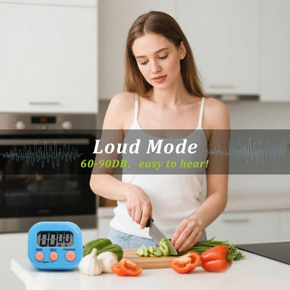 6 Pack Multi-Function Electronic Timer - Kitchen Timer,Magnetic Digital Timers,Big LCD Display, ON/Off Switch,Extensively Use in Cooking,Gym, Meeting, Classroom,Kitchen,Study,Work,Outdoor Activities
