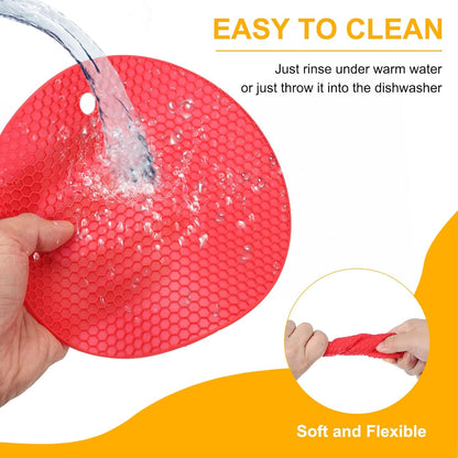 uxcell 3pcs Silicone Jar Opener Pads, 17.5cm/7" Texture Can Opener Multipurpose Round Bottle Lid Opener Non-Slip Coasters for Weak Hands Seniors Children, Orange, Blue, Gray