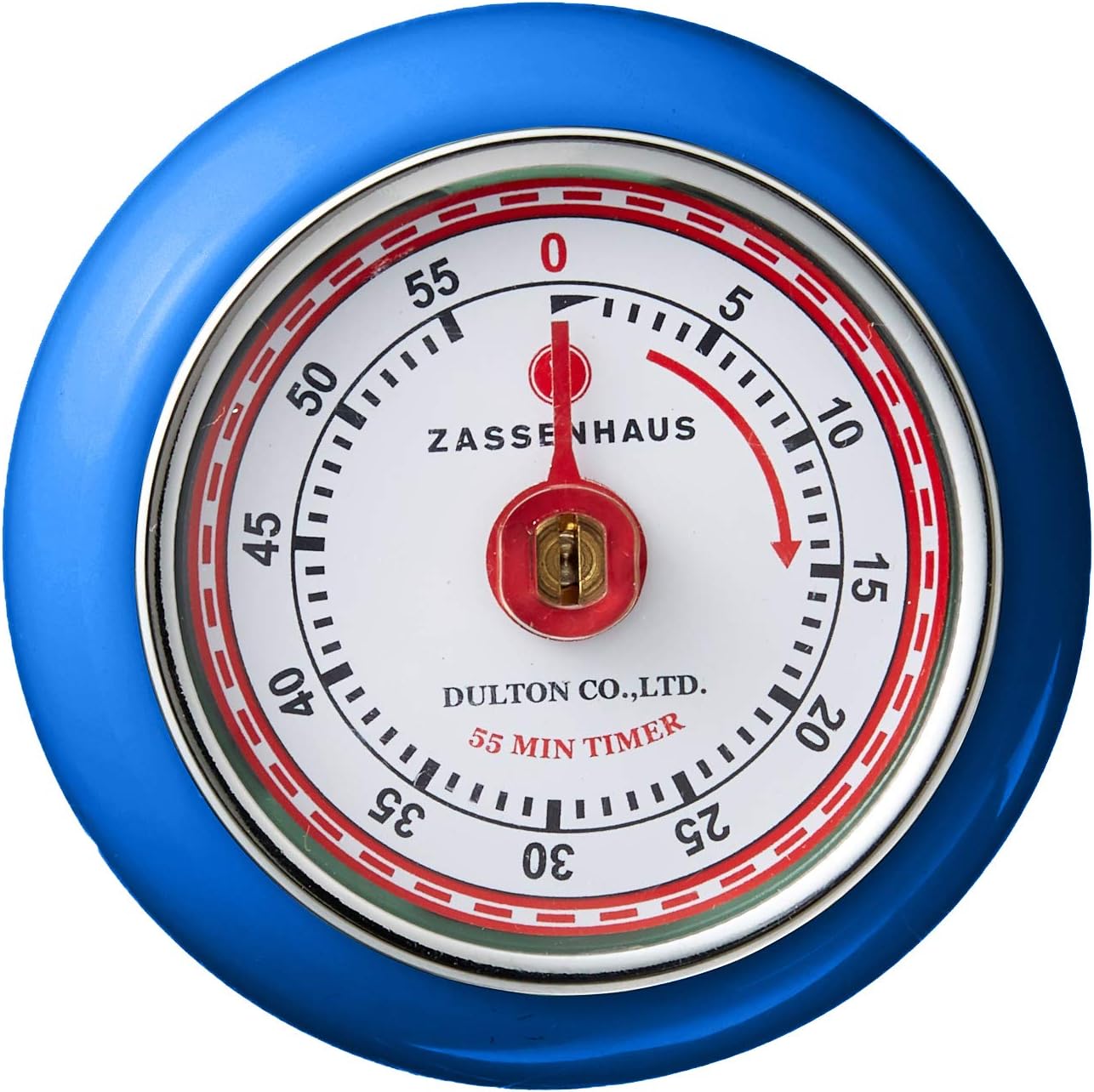 Zassenhaus Magnetic Retro 60 Minute Kitchen Timer, 2.75-Inch, Teal