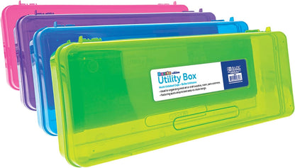BAZIC PRODUCTS Clear Utility Box, Ruler Length, 1 Count, Polypropylene