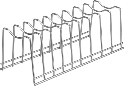 Pot Lid Organizer, Pot Lid Rack Holder, Rest Cutting Board, Bakeware, Pots & Pans, Serving Trays, Reusable Containers in Cabinet Pantry, Stainless Steel