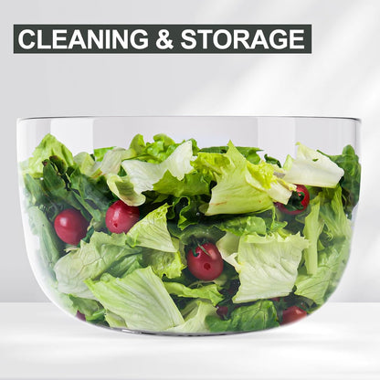 Smile mom Salad Spinner Small Lettuce Spinner Kitchen Gadgets Vegetable Washer, High Efficiency for Home Kitchen Washing & Drying Leafy Vegetables, One-Handed Handle Easy Press 3.8 Qt White