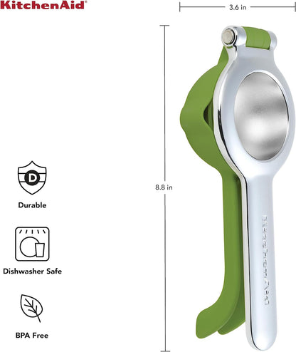 KitchenAid Citrus Juice Press Squeezer for Lemons and Limes with Seed Catcher and Pour Spout, Lemon, 8 Inch