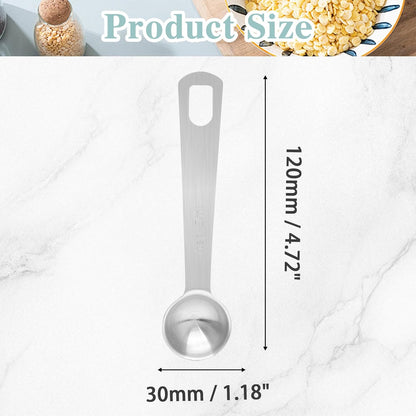 2Pcs 2/3 Tablespoon (2/3 Tbsp | 2 Tsp | 10 Ml | 10 Cc) Stainless Steel Measuring Spoons, 2 Teaspoon Metal Single Measuring Spoon for Measuring Coffee Powder, Grains and Loose Tea
