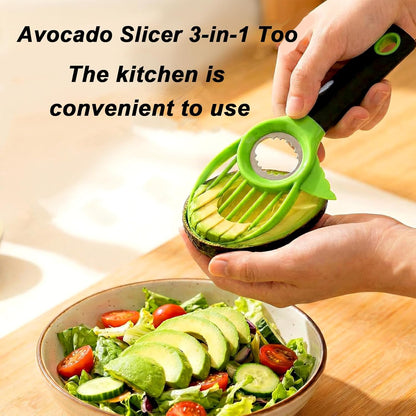 3-in-1 Avocado Slicer Tool, New Avocado Pitter, Multifunctional Avocado Tool for Kitchen Helper, Avocado Cutter, Corer, Peeler, Avocado Peeler for Kitchen (1PCS)