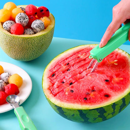 Melon Baller Scoop Set,Cookie Scoops for Baking and Ice Cream Scooper and Fruit Slicer Cutter