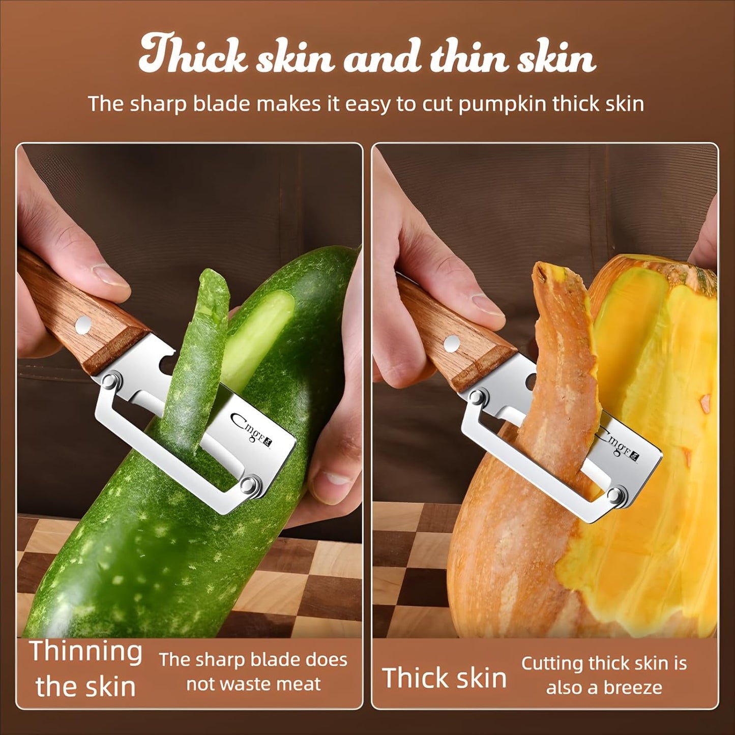 Vegetable Peeler Sharp Stainless Steel Blades for Veggie Potato Sugarcane Pumpkin Papaya Peeling Tool
