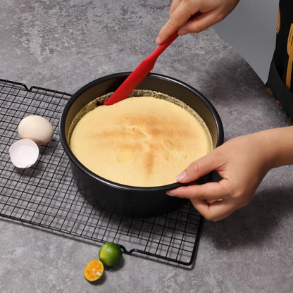 【5 Pack】Silicone Jar Spatula, Long Handle Jar Scraper Spurtle, Sourdough Spatula, Non-Stick Heat Resistant Cake Cream Spatulas Set, Small Spatulas for Kitchen Use