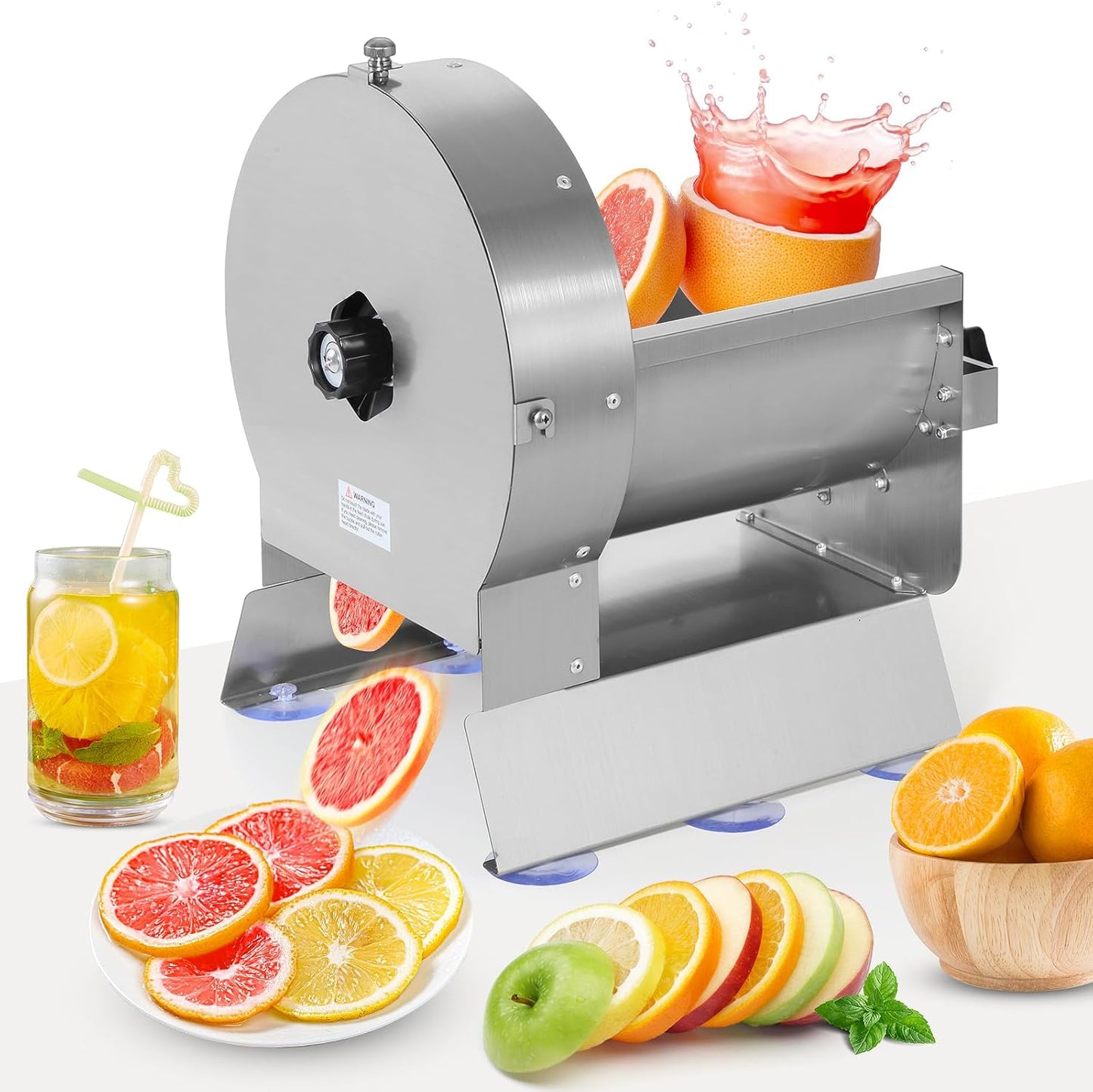 WICHEMI Electric Vegetable Slicer Commercial Fruit Slicing Machine Potato Slicer Electric Cabbage Shredder Machine 2 IN 1 Manual Electric Vegetable Cutter Stainless Steel Food Slicer