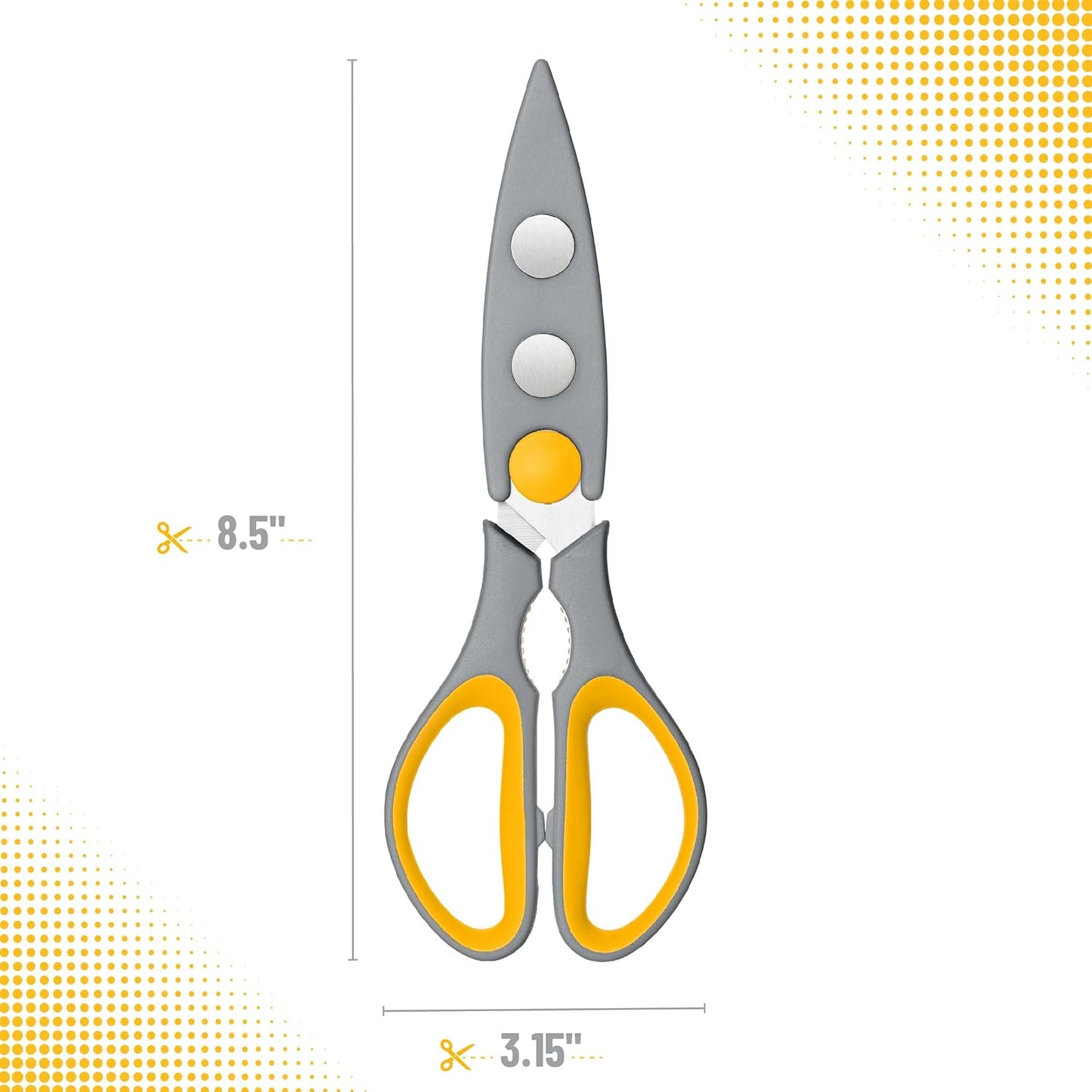 Mr. Pen- All Purpose Kitchen Shears with Protective Sheath, 8 Inch, Dishwasher Safe, Stainless Steel Food Scissors with Micro-Serrated Blades, Soft Grip Comfort Handle, Durable Utility Kitchen Shears